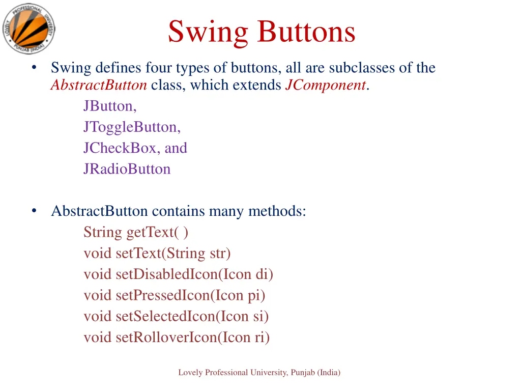 swing buttons