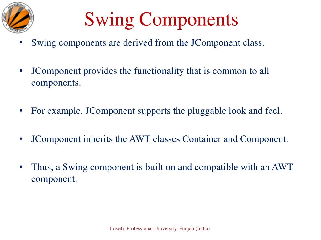 swing components 1