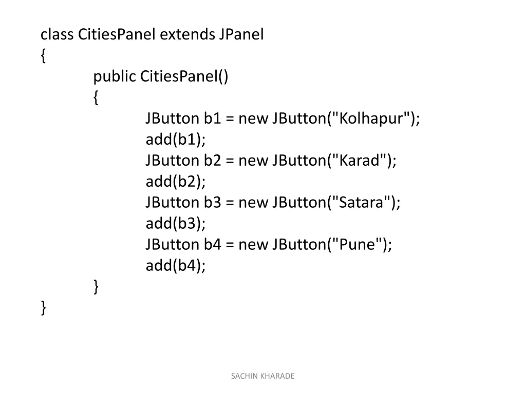 class citiespanel extends jpanel public