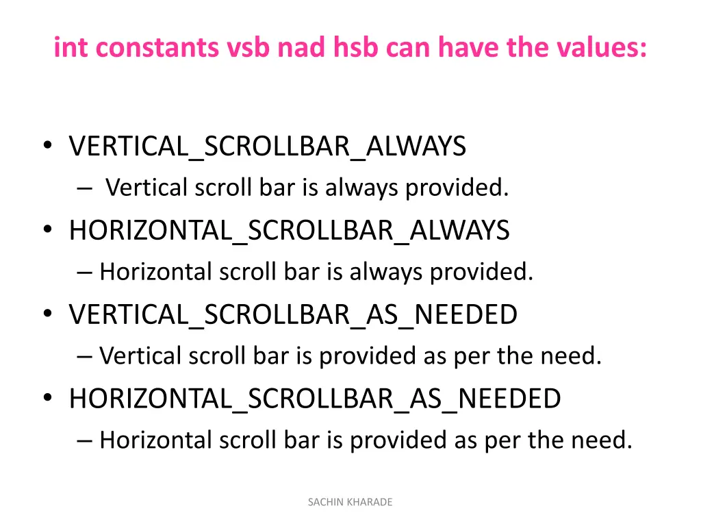 int constants vsb nad hsb can have the values