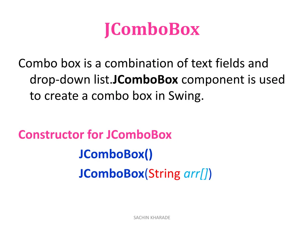 jcombobox