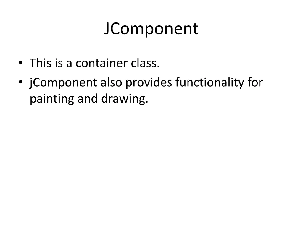 jcomponent