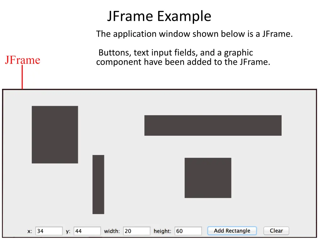 jframe example the application window shown below