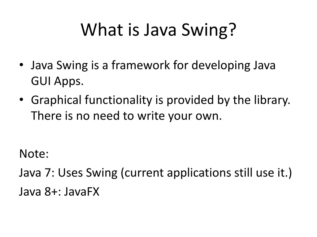 what is java swing