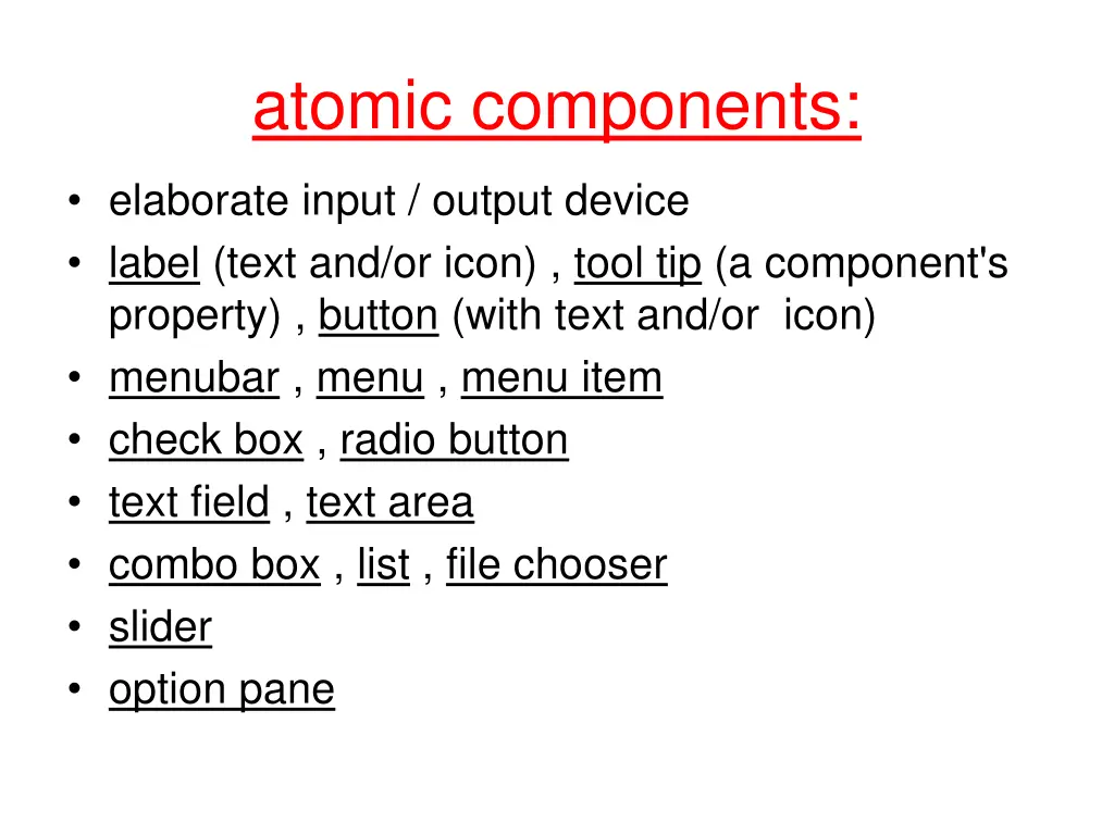 atomic components