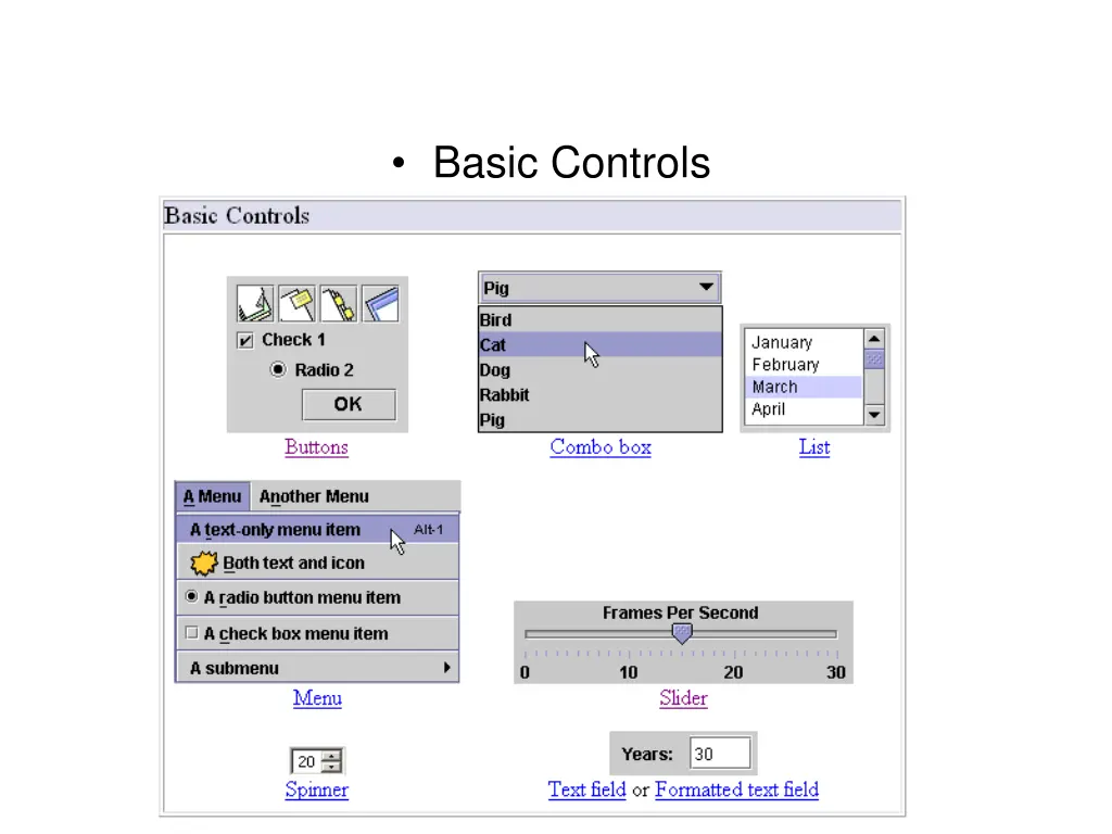 basic controls