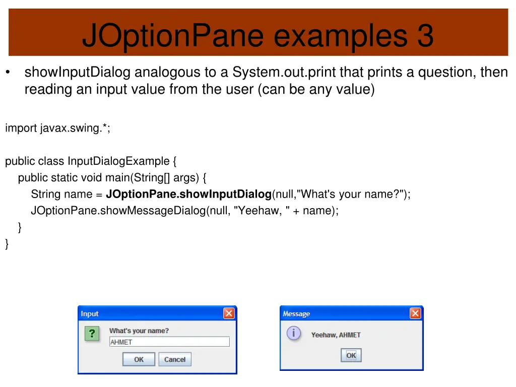 joptionpane examples 3