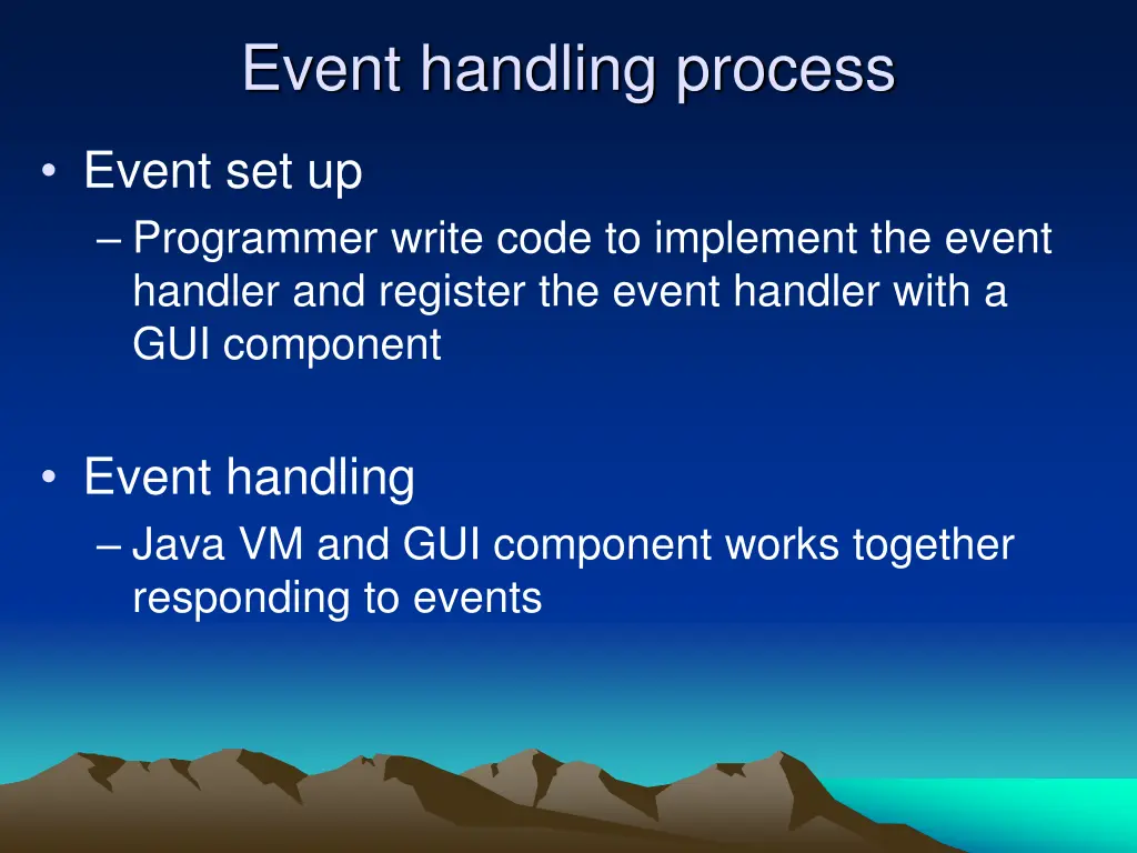 event handling process