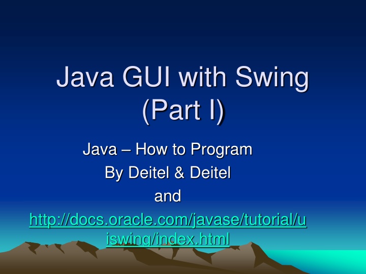 java gui with swing part i