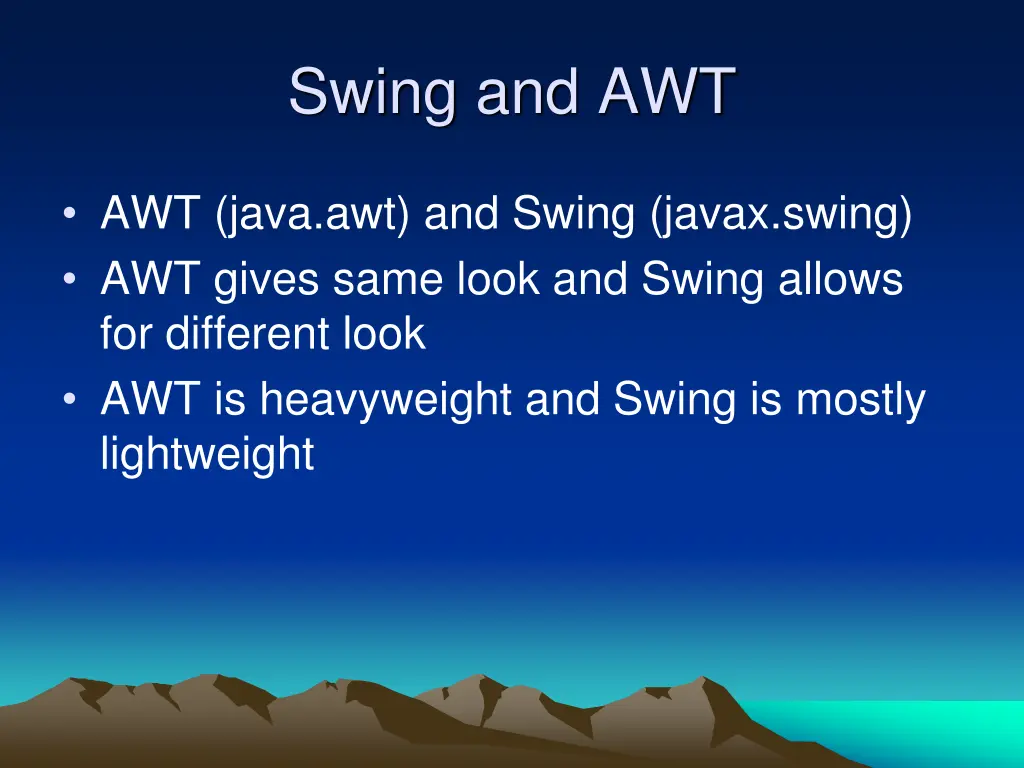 swing and awt