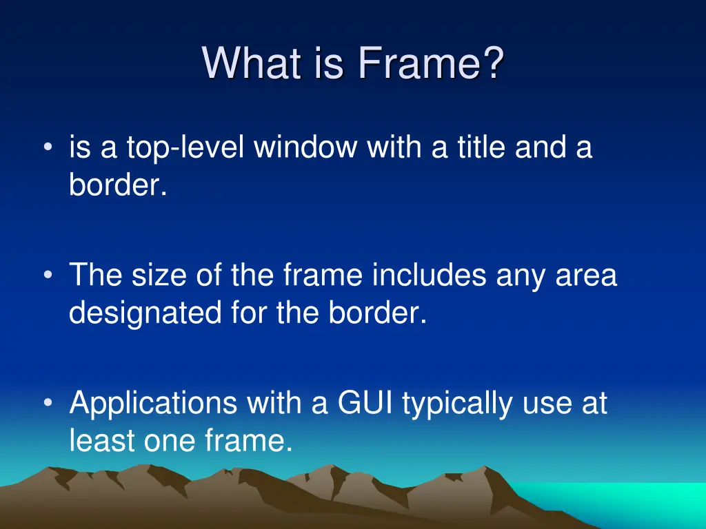 what is frame