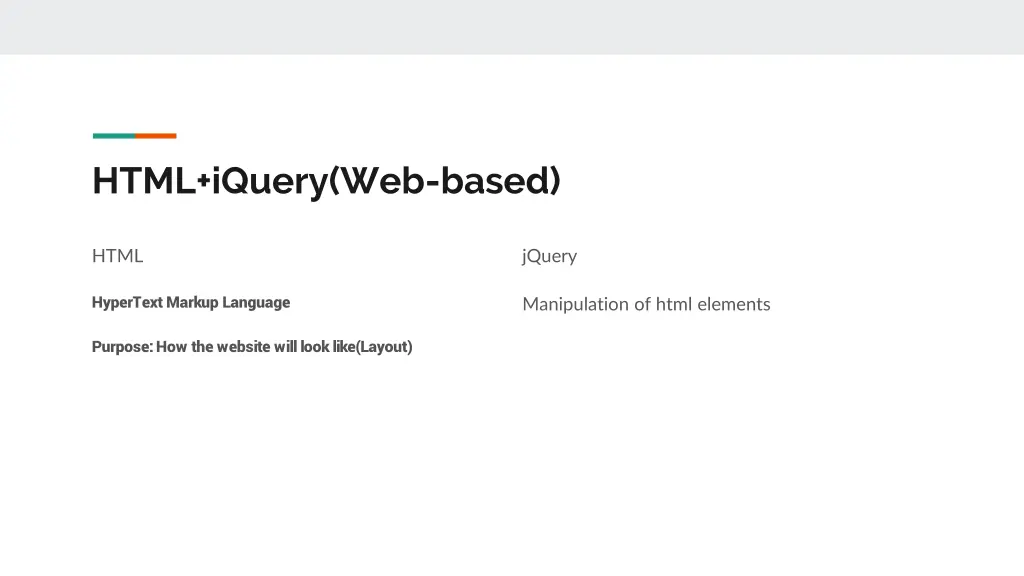 html iquery web based