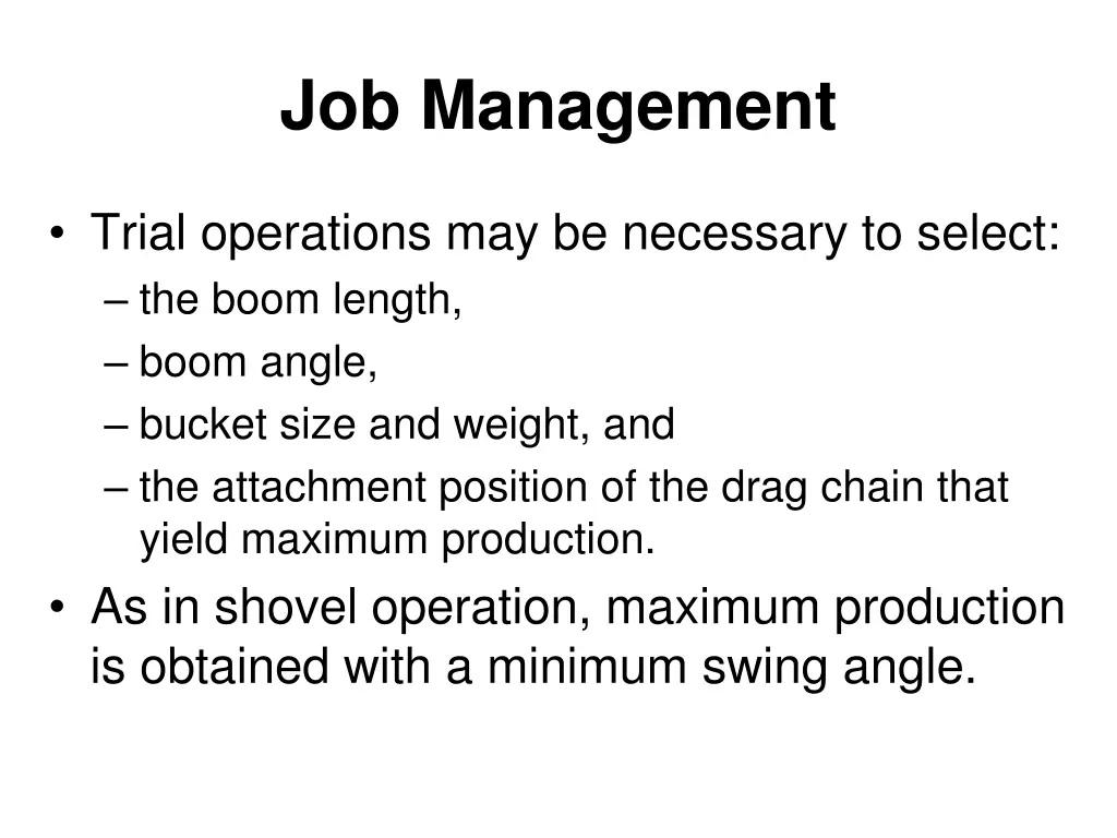 job management