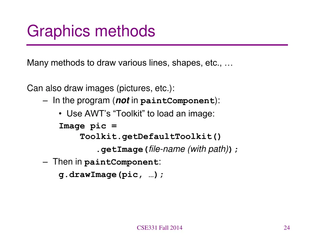 graphics methods