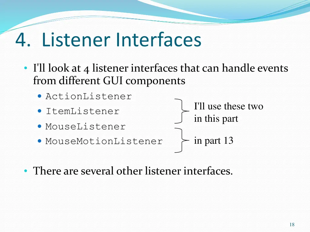 4 listener interfaces