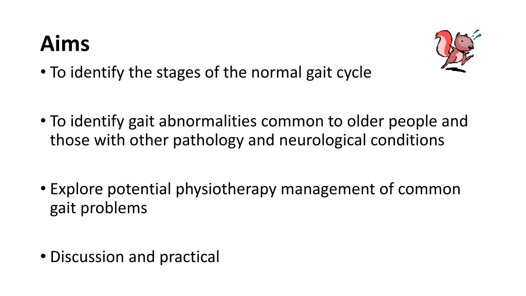 aims to identify the stages of the normal gait