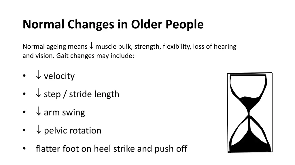 normal changes in older people