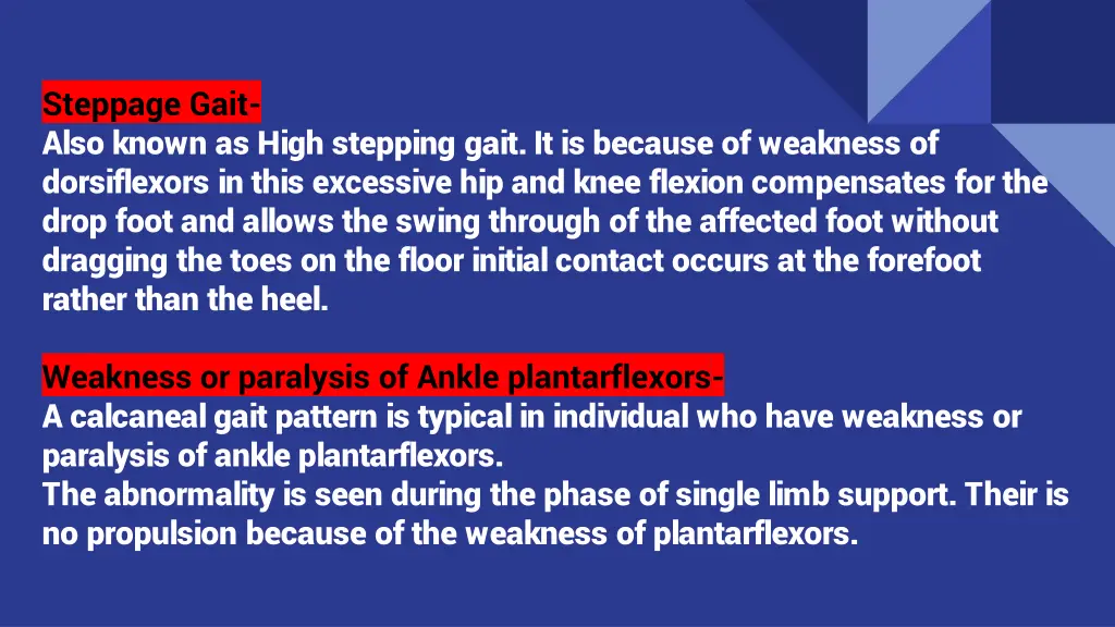 steppage gait also known as high stepping gait