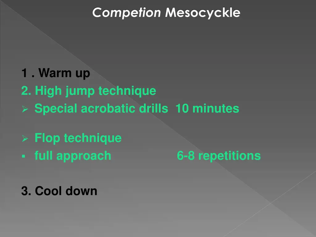 competion mesocyckle 1