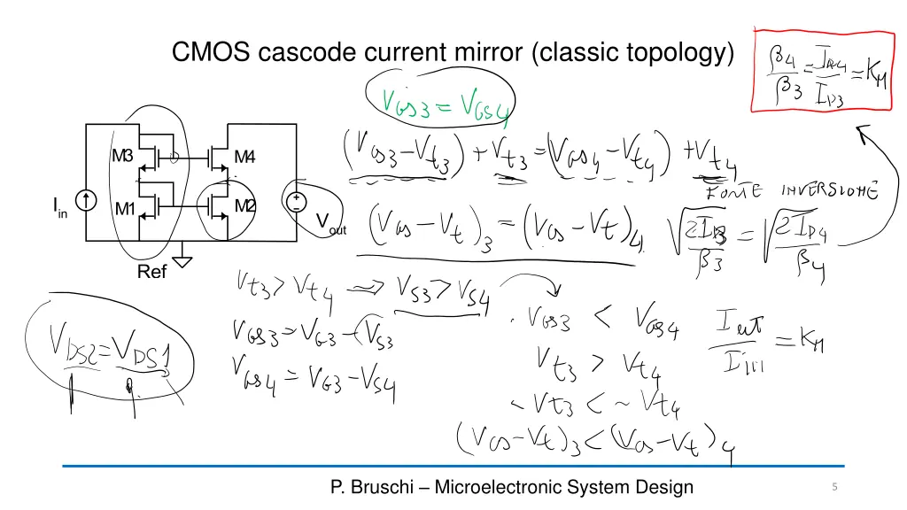 cmos cascode current mirror classic topology 1