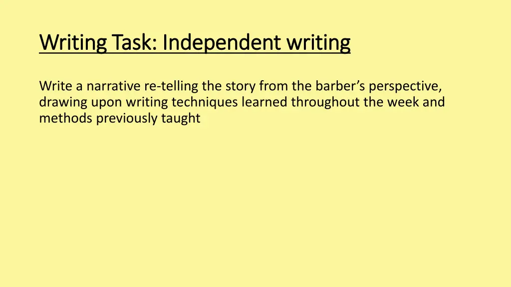 writing task independent writing writing task