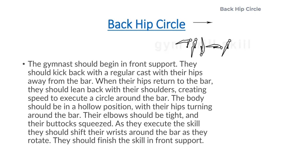 back hip circle back hip circle