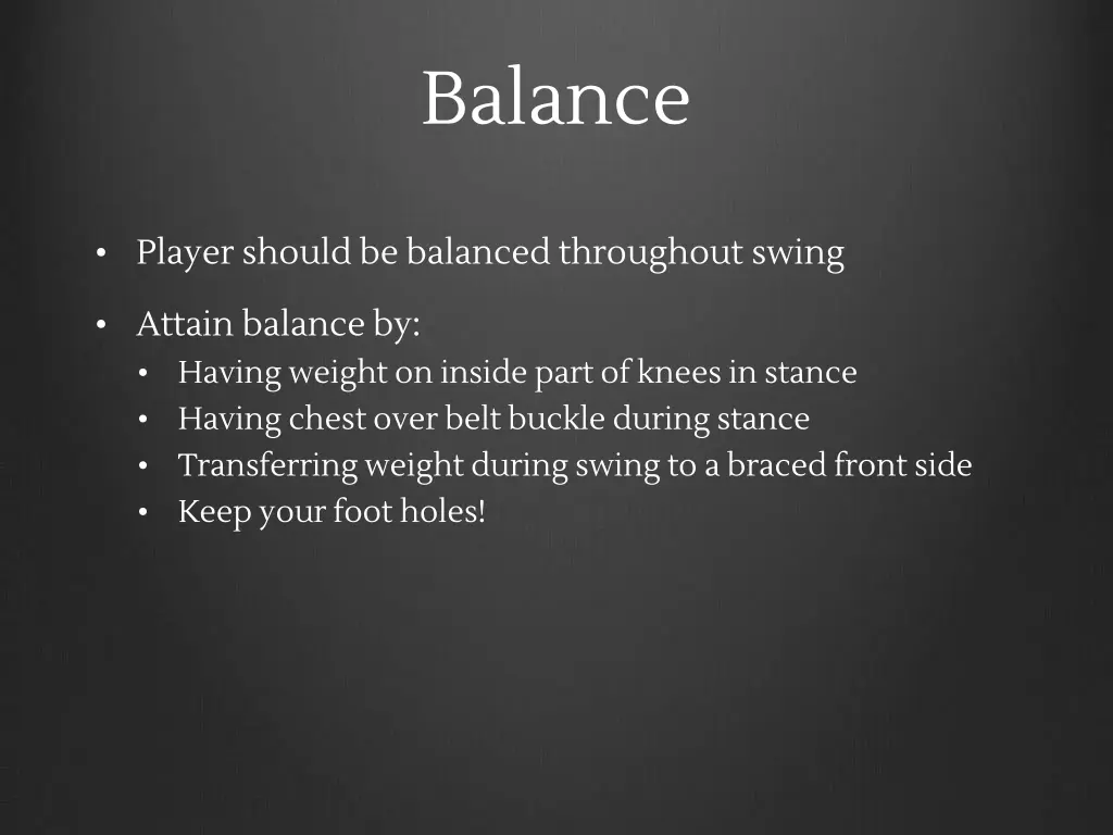 balance