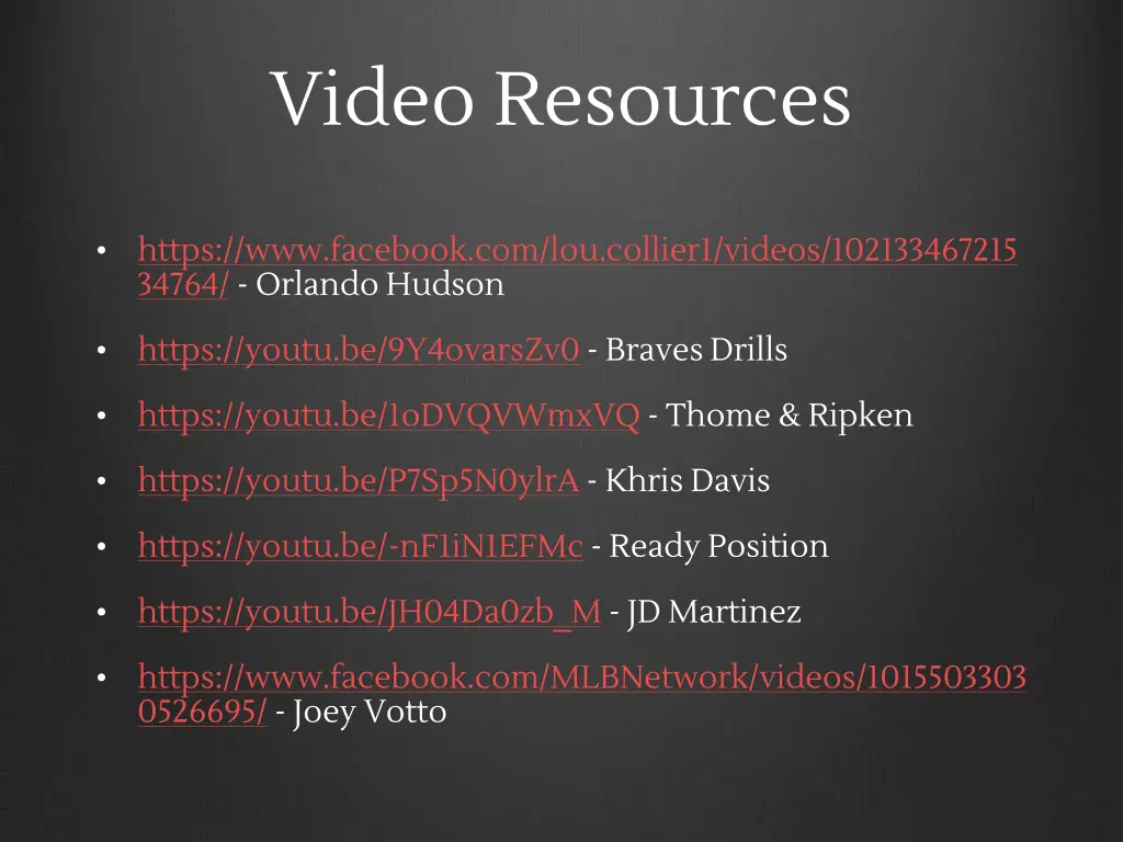 video resources