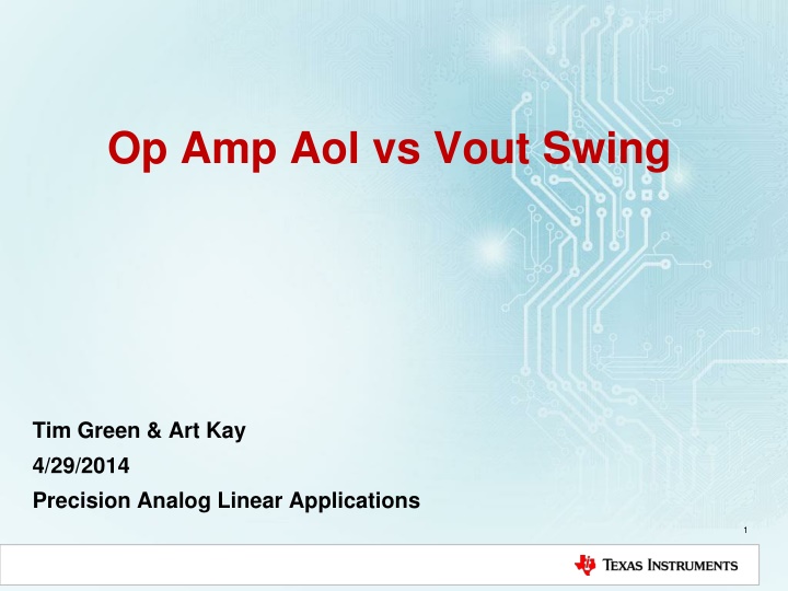 op amp aol vs vout swing