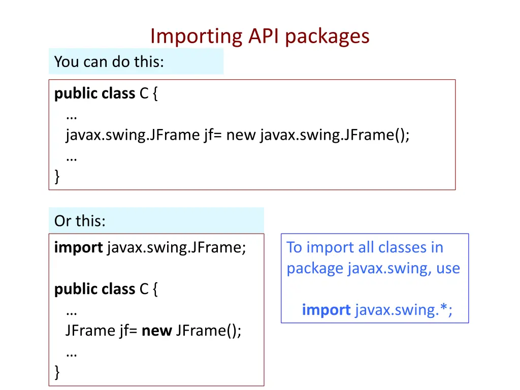 importing api packages you can do this