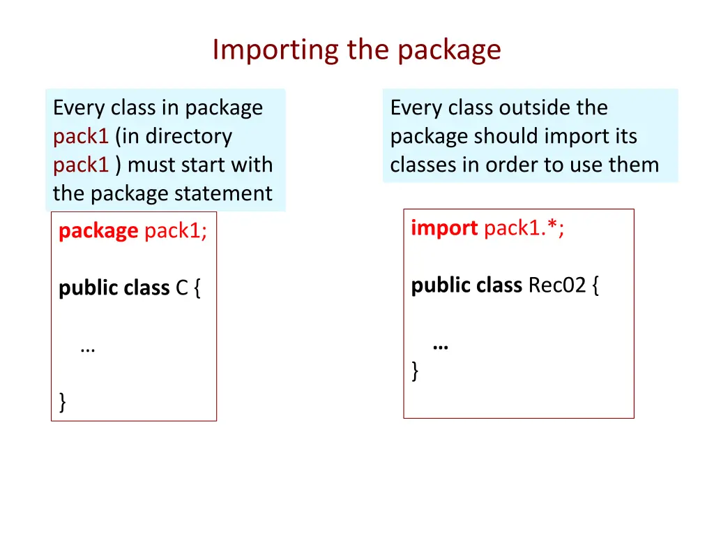 importing the package