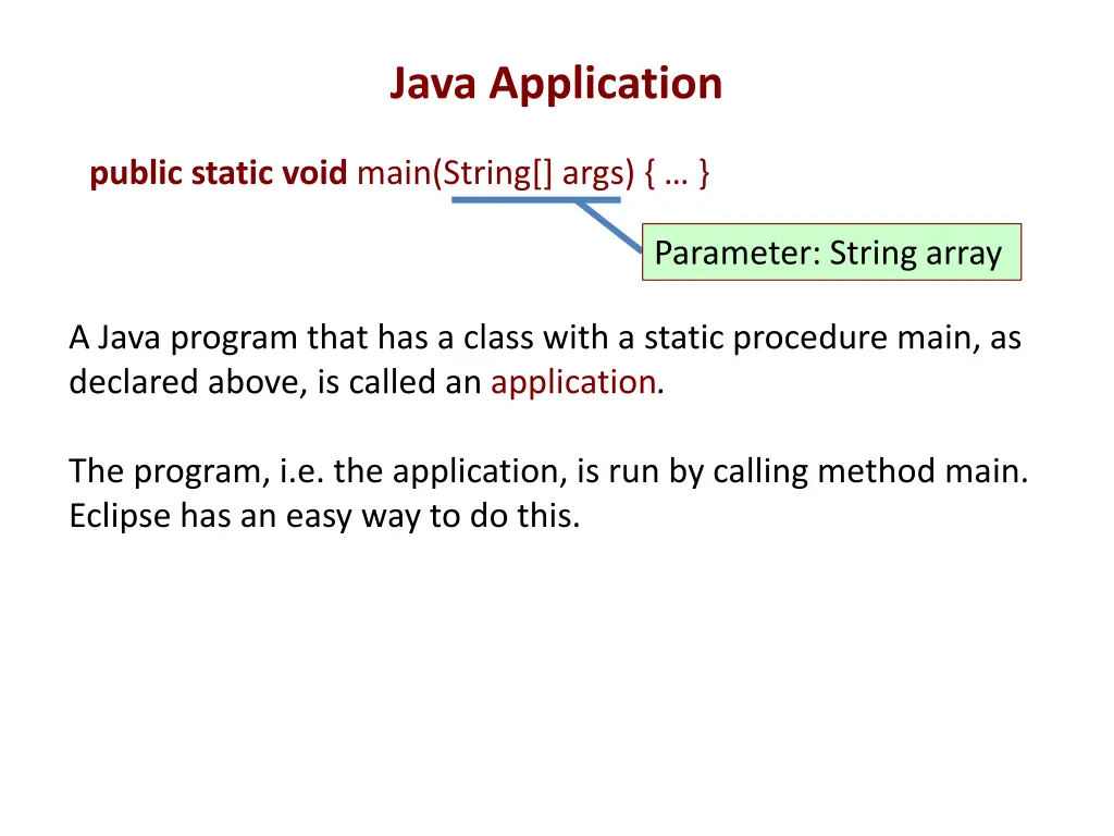 java application