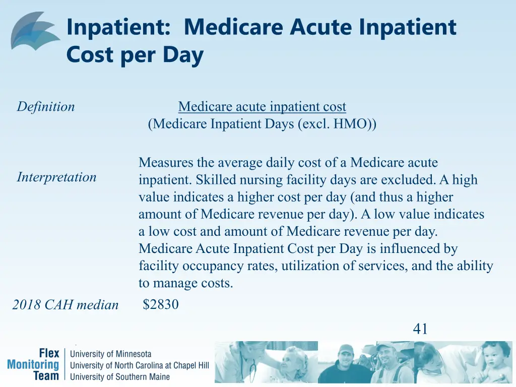 inpatient medicare acute inpatient cost per day