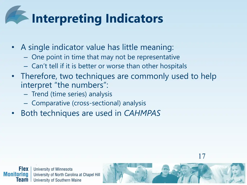 interpreting indicators