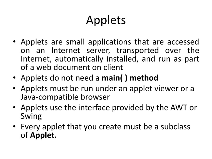 applets