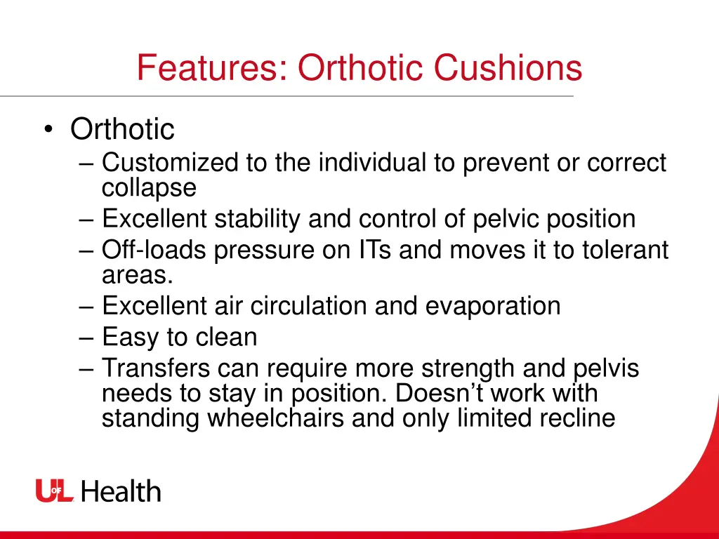 features orthotic cushions