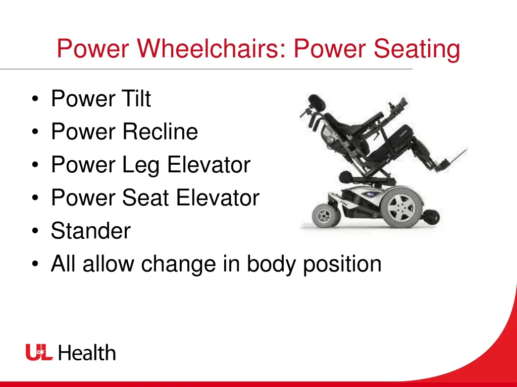 power wheelchairs power seating