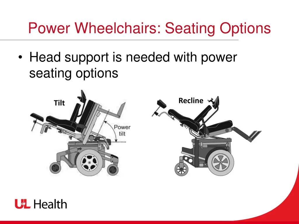 power wheelchairs seating options