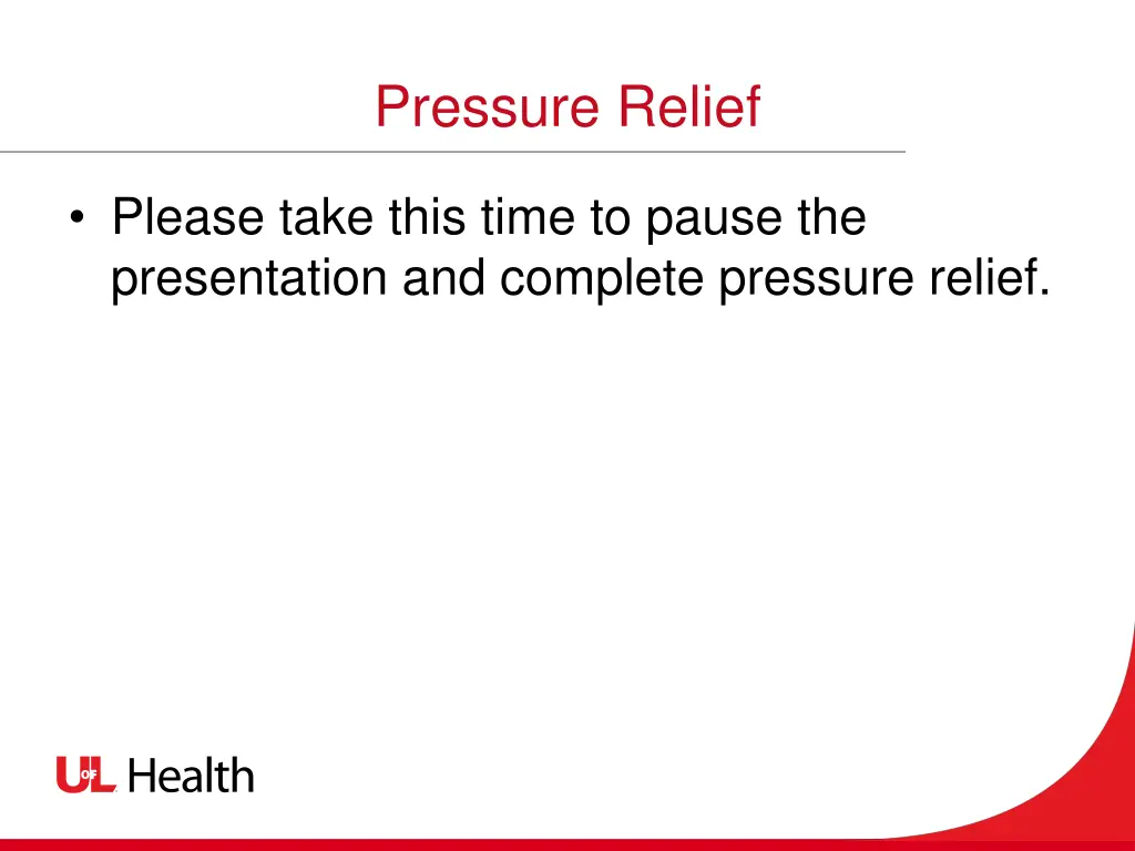 pressure relief