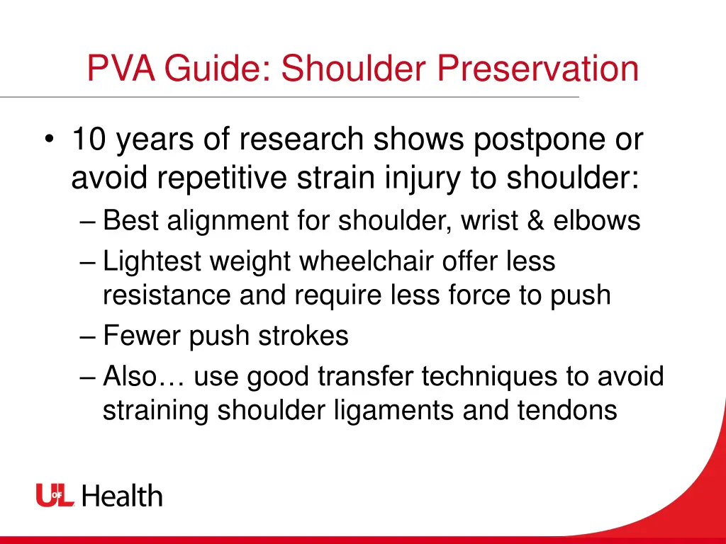 pva guide shoulder preservation