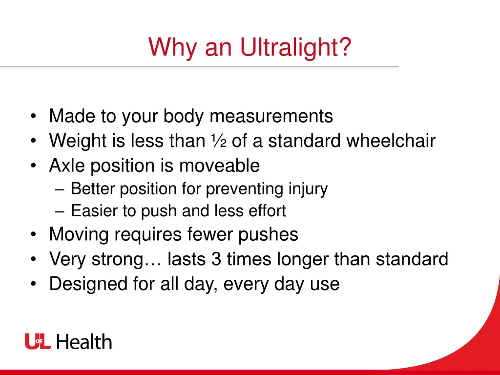 why an ultralight