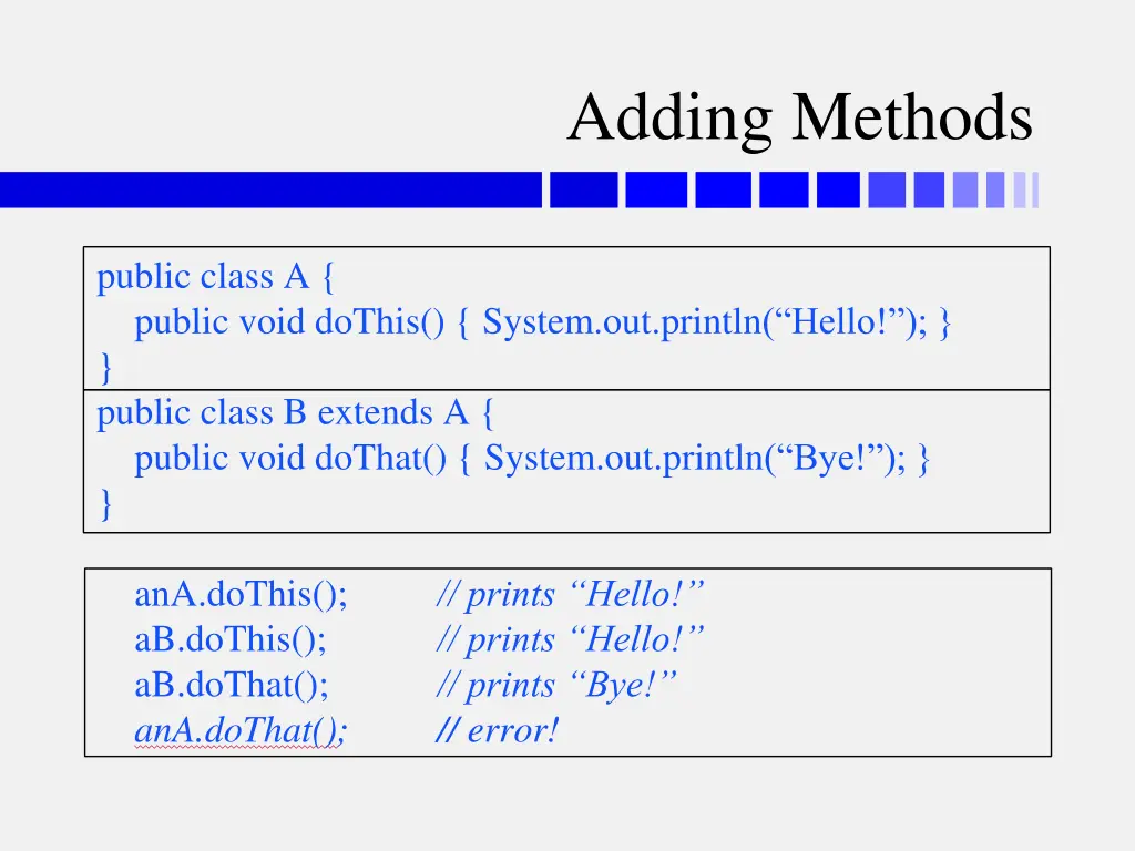 adding methods