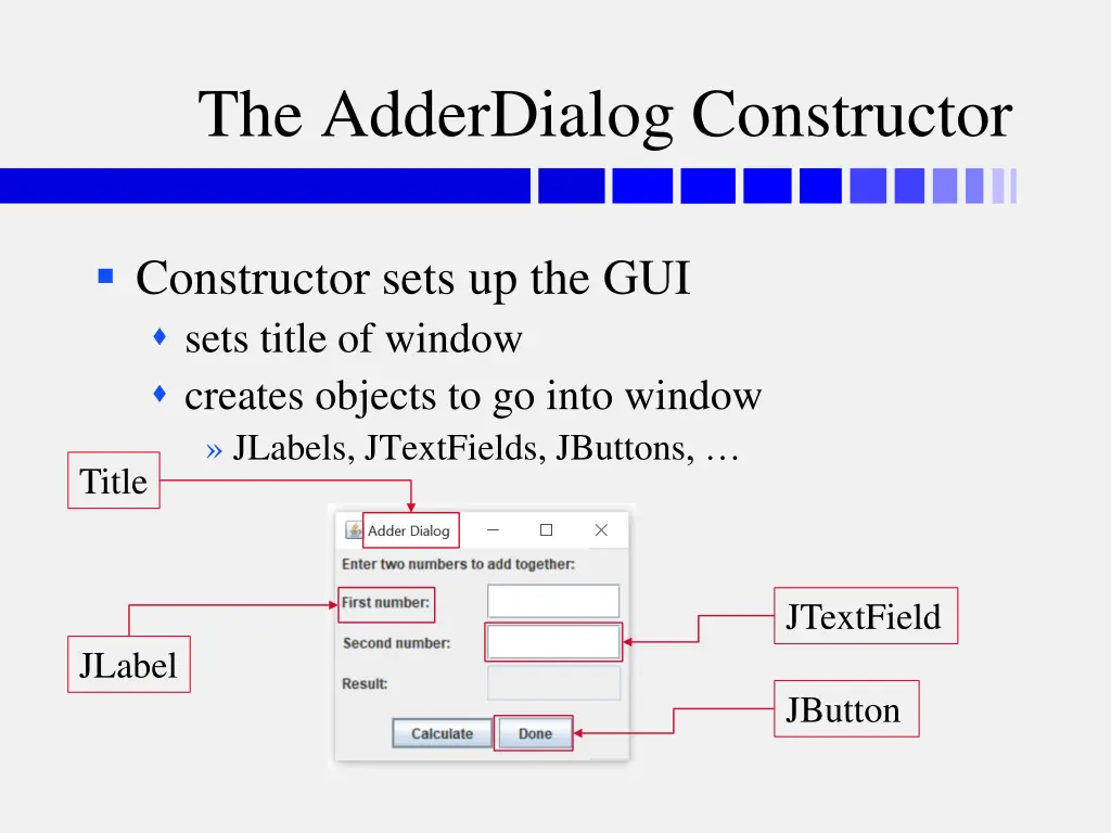 the adderdialog constructor