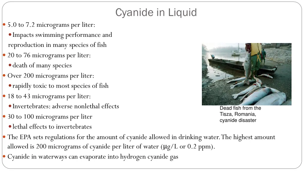 cyanide in liquid