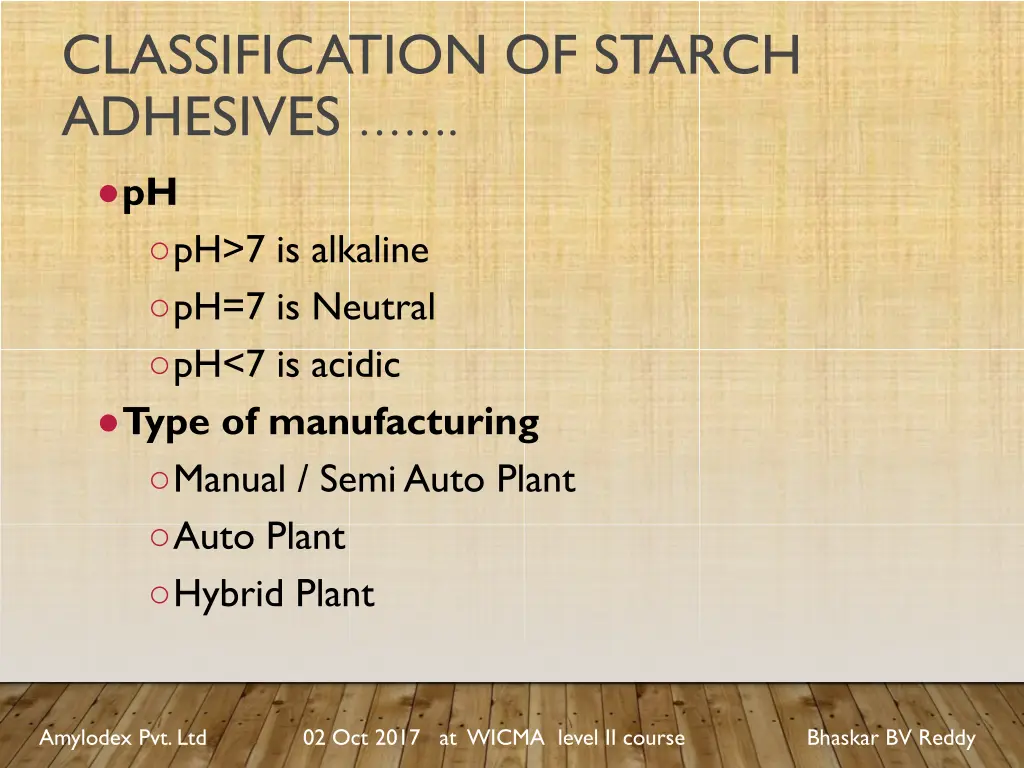 classification of starch adhesives 1