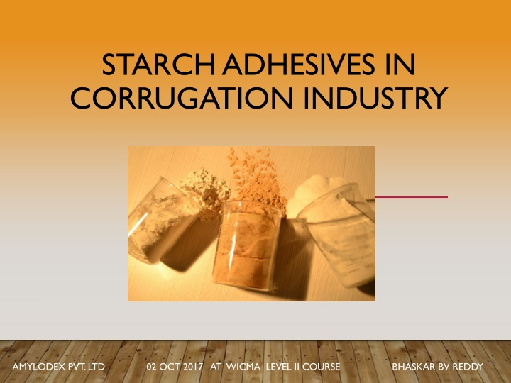 starch adhesives in corrugation industry