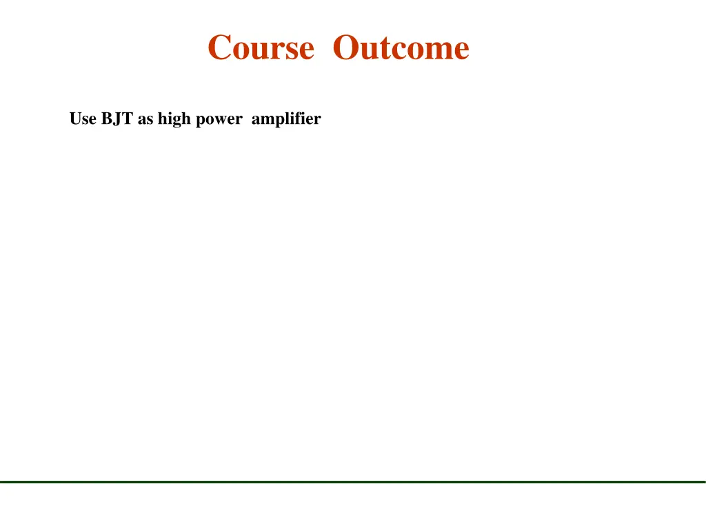 course outcome