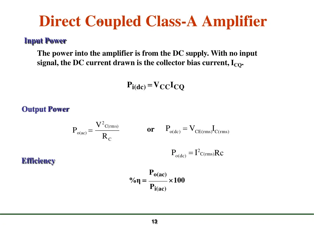 direct coupled class a amplifier 2