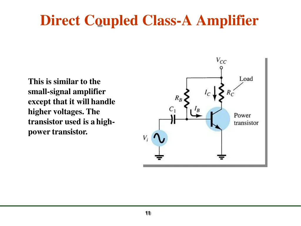 direct coupled class a amplifier