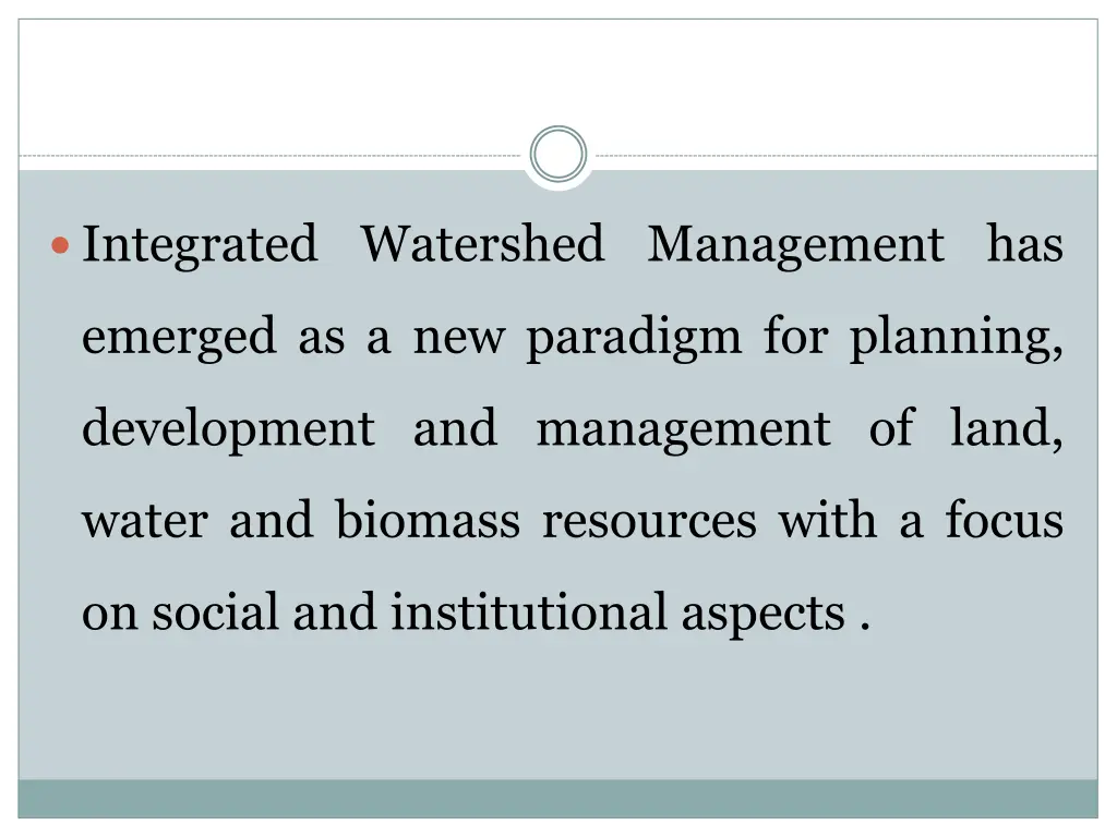 integrated watershed management has